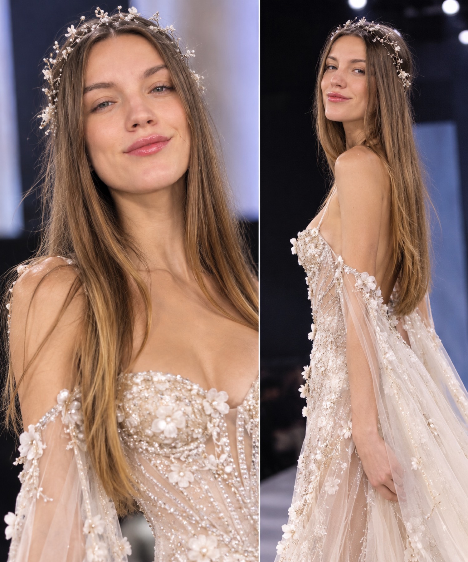 Jennifer Sarah in a couture gown